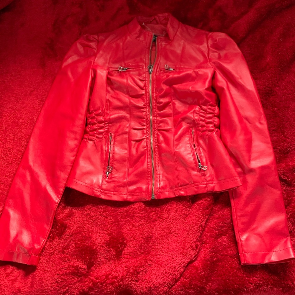Faux leather jacket